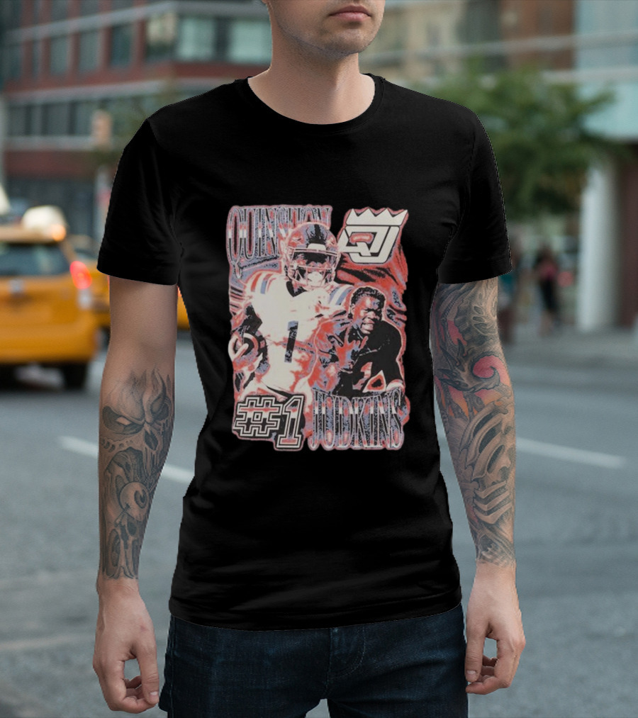 Quinshon Judkins #1 Vintage 2024 Football Icon RJ Crown T-Shirt