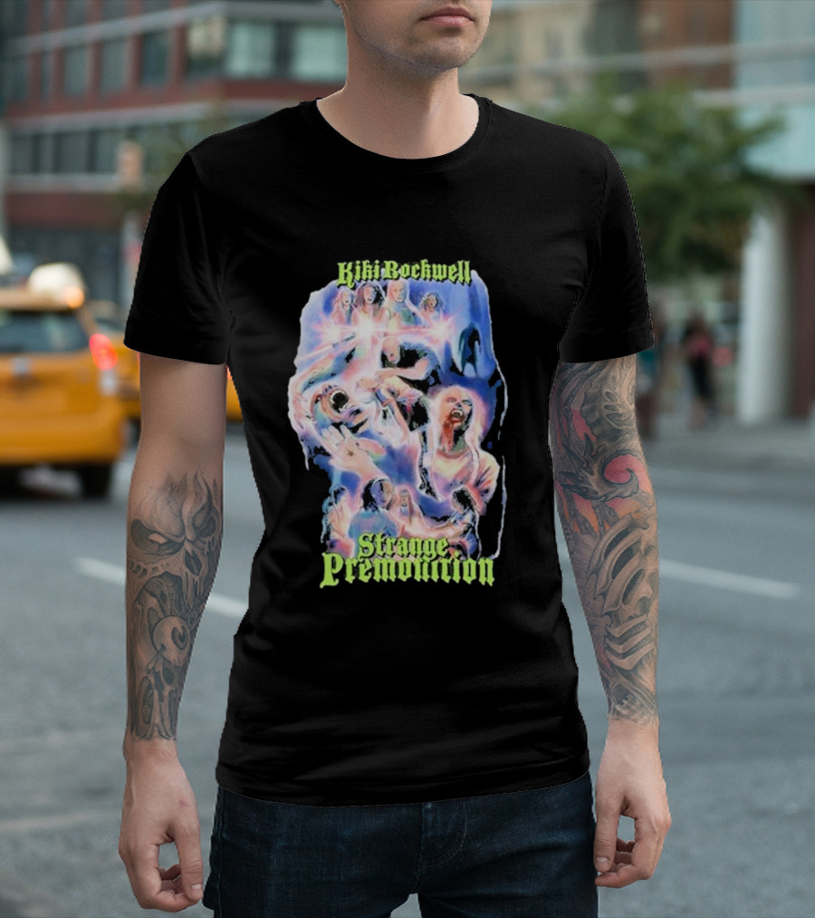 Kiki Rockwell Strange Premonition 80s Movie Retro Collage T-Shirt