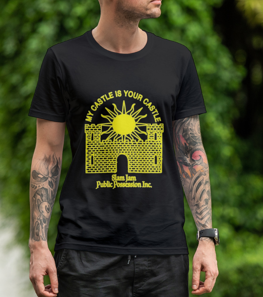 My Castle Is Your Castle Sun Design Slam Jam Public Possession Inc T-Shirt