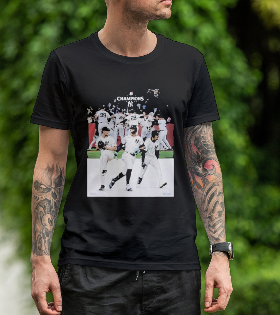 Yankees Champions 2024 Celebration MLB Players T-Shirt