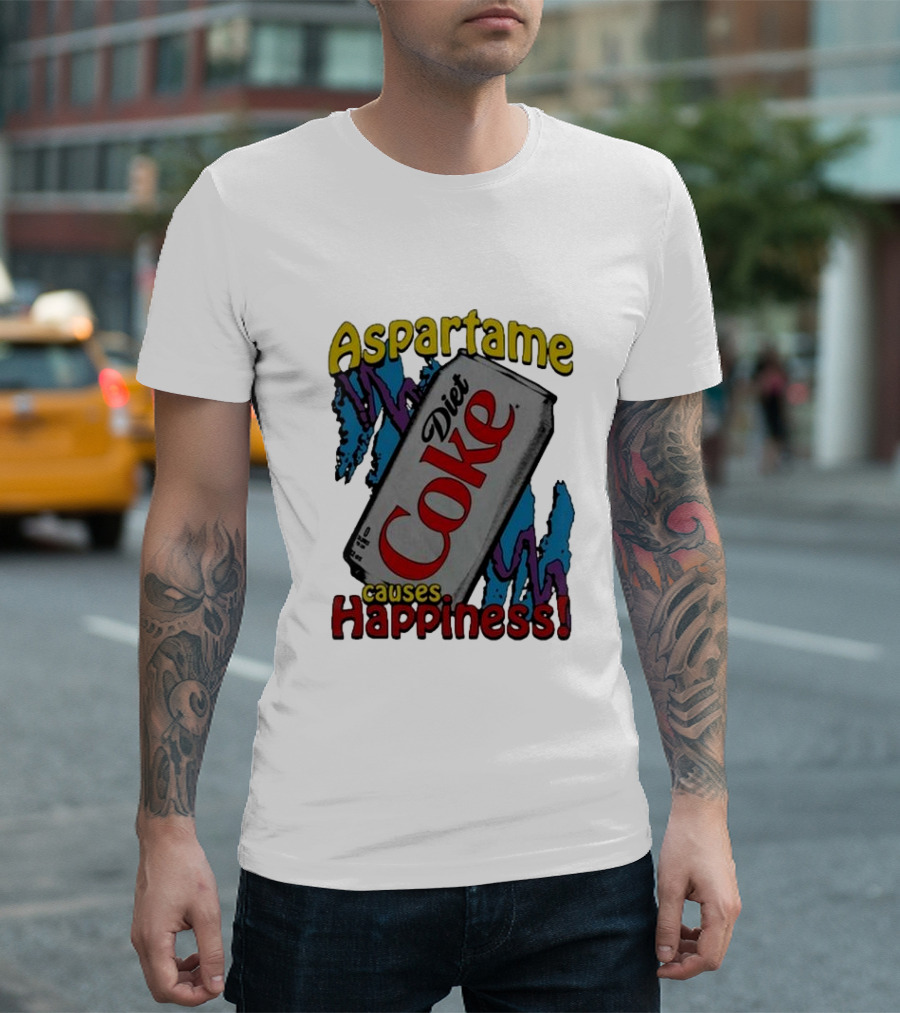 Aspartame Causes Happiness Diet Coke Can Retro T-Shirt