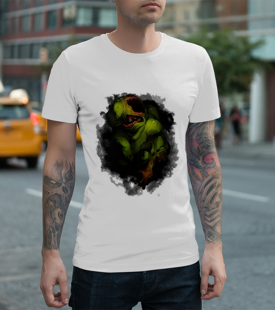 Binding Of Isaac Four Souls Pestilence Creepy Green Monster Card T-Shirt
