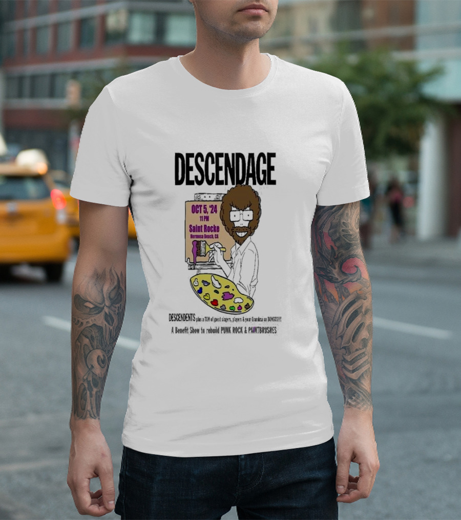 Descendage Featuring Descendents Plus Guest Singers At Saint Rocke Hermosa Beach Benefit For Punk Rock And Paintbrushes October 5 T-Shirt
