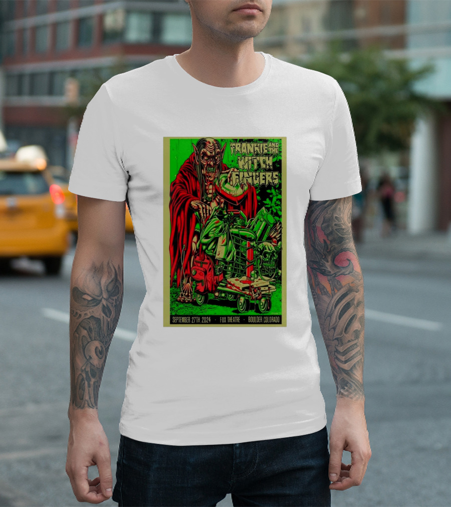 Frankie And The Witch Fingers Fox Theatre Boulder Colorado September 27th 2024 Concert Poster Alien Creature T-Shirt