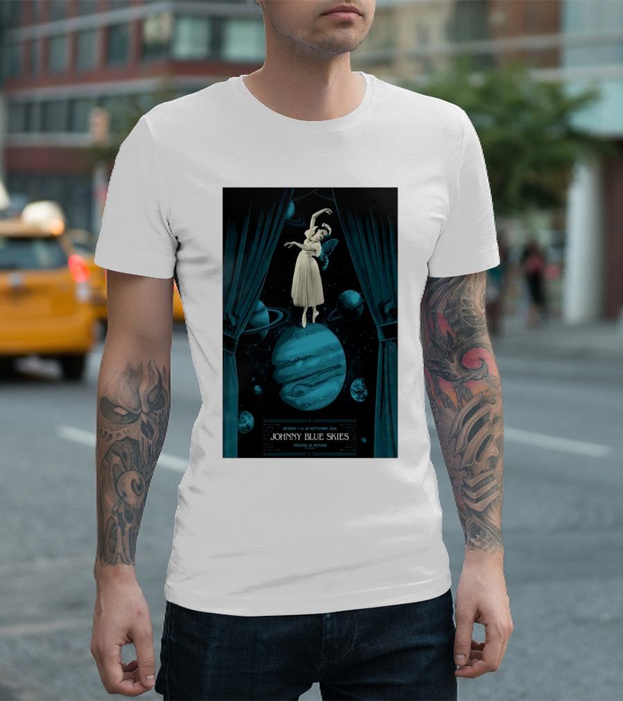 Johnny Blue Skies Detroit Sep 28 2024 Fox Theatre Planetary Performance T-Shirt