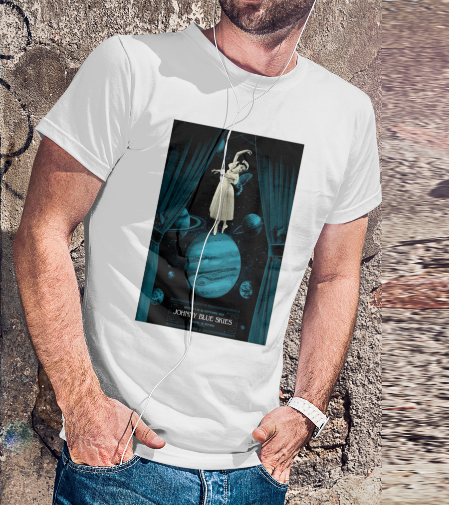 Johnny Blue Skies Detroit Sep 28 2024 Fox Theatre Planetary Performance T-Shirt