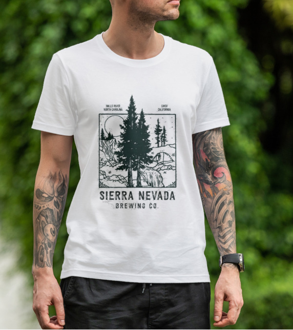 Mills River North Carolina Chico California Sierra Nevada Brewing Co Nature Scene T-Shirt