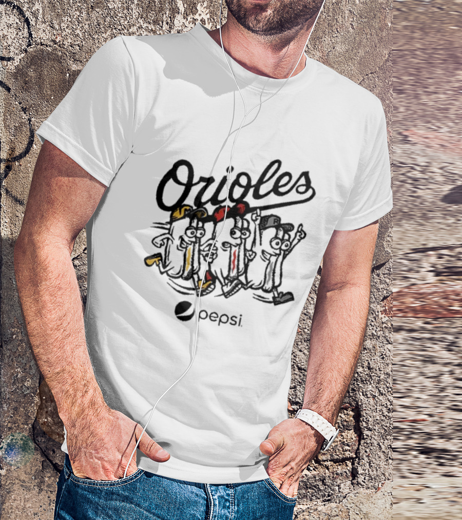 Orioles Pepsi Hot Dog Characters Race T-Shirt