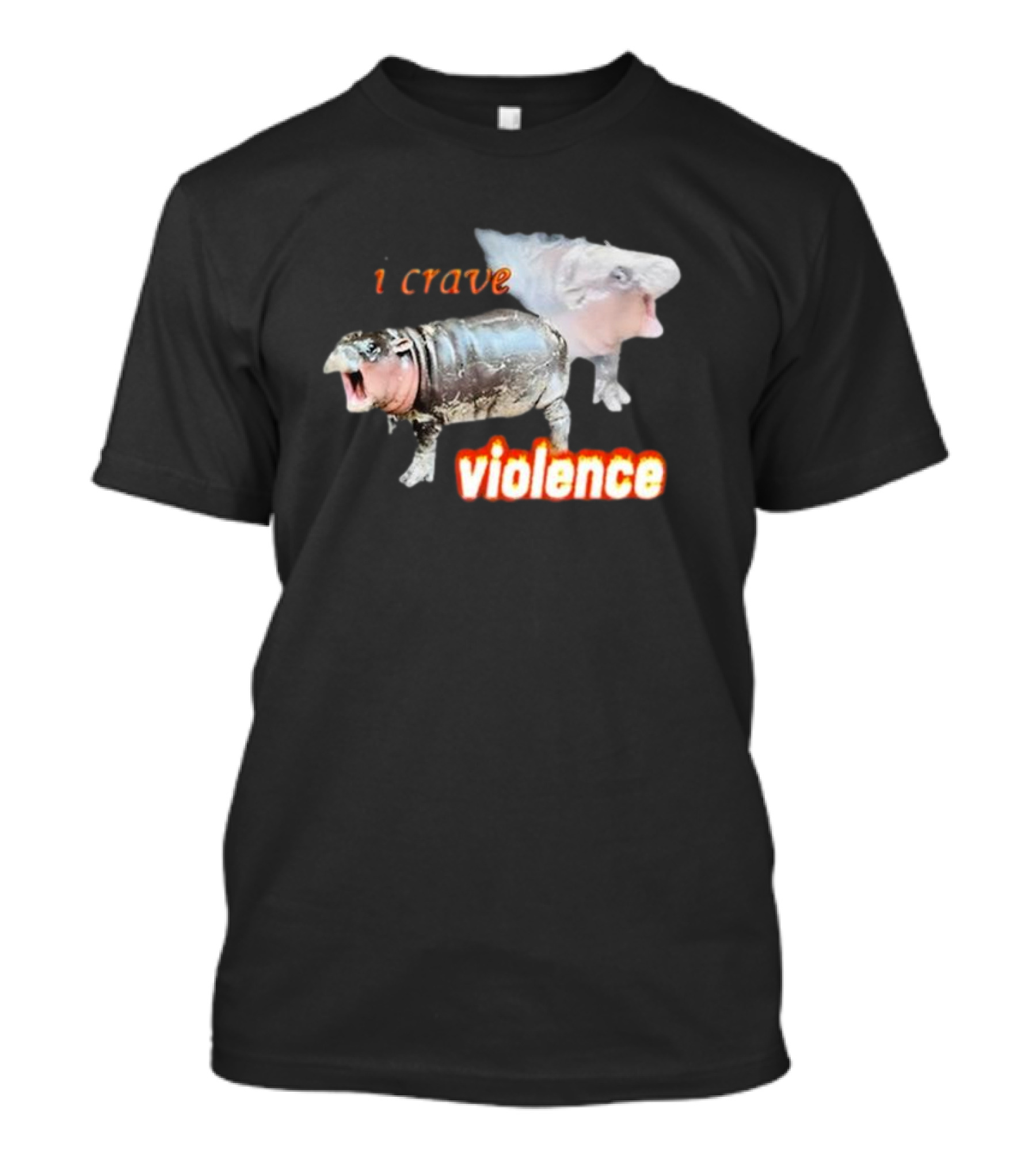 I Crave Violence Moo Deng Animal Mashup T-Shirt
