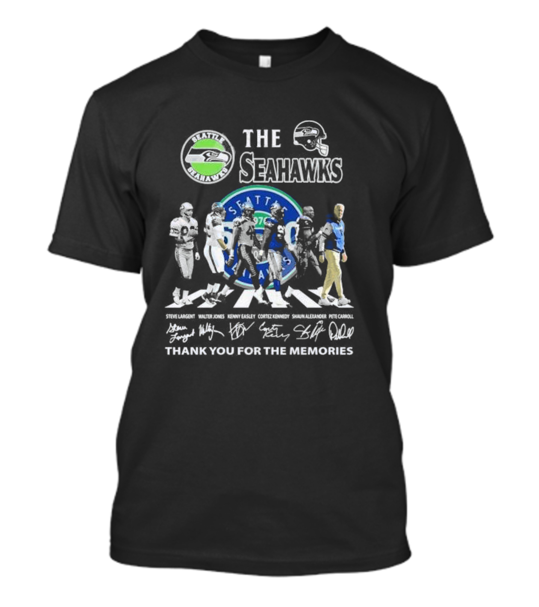 Seattle Seahawks 50th Anniversary Thank You For The Memories With Iconic Players And Coaches T-Shirt