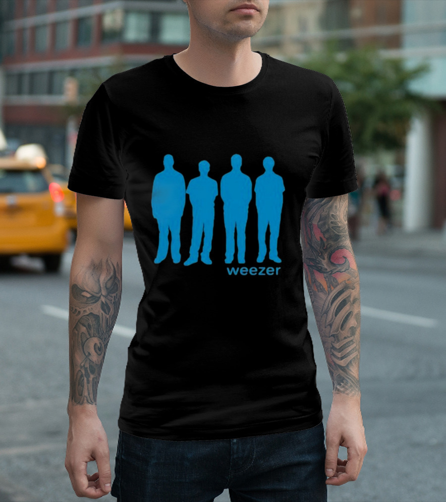 weezer blue album cover silhouette band members T-Shirt