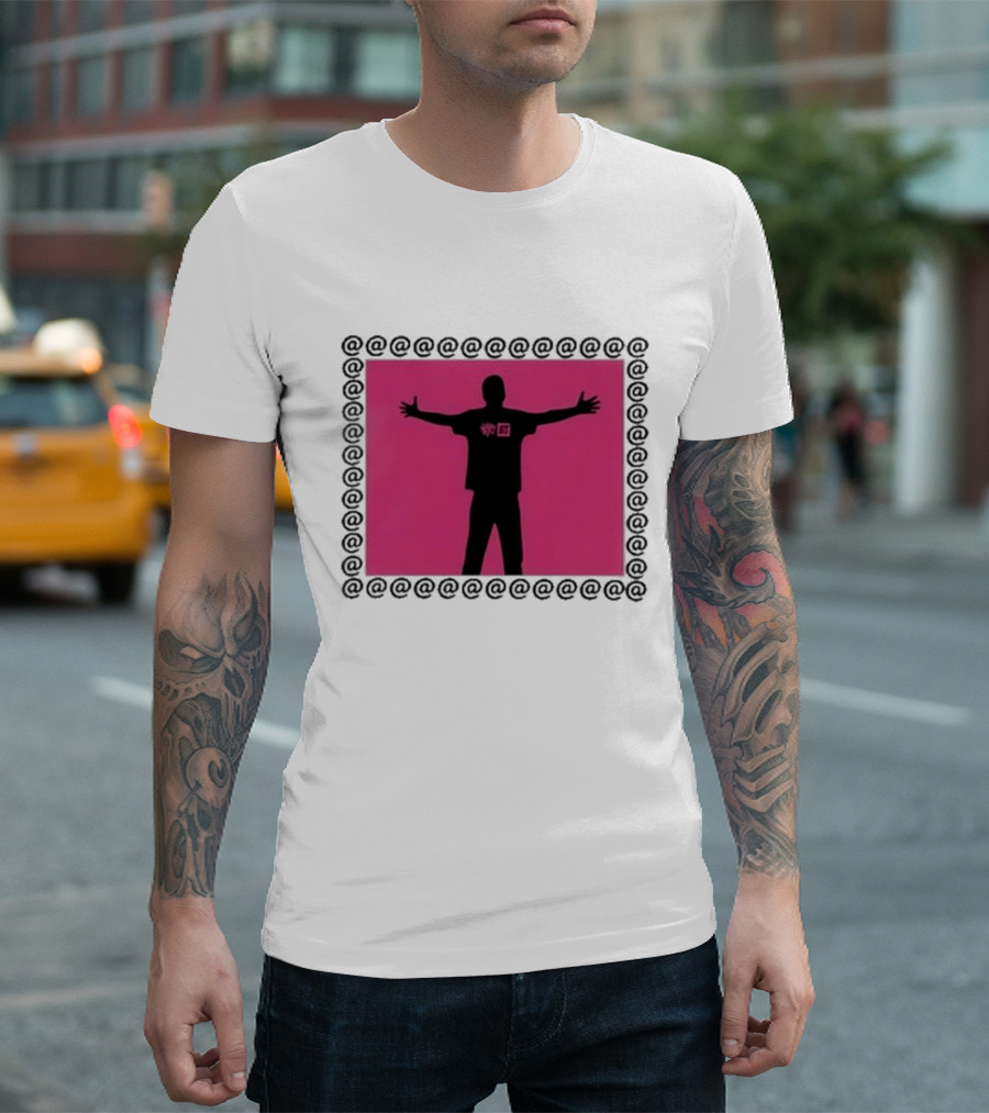 Always x NTS Core White Silhouette Logo Pink Frame T-Shirt