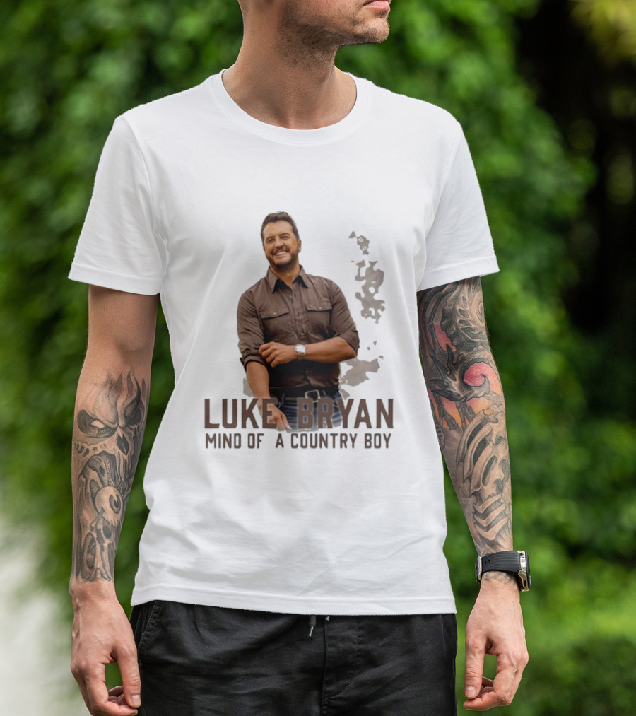 Luke Bryan Mind Of A Country Boy Music Icon Rustic Vibe T-Shirt