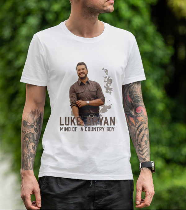 Luke Bryan Mind Of A Country Boy Music Icon Rustic Vibe T-Shirt