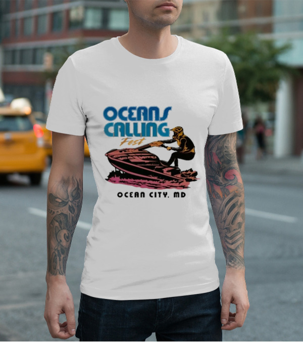 Oceans Calling Fest Ocean City MD Jetski T-Shirt