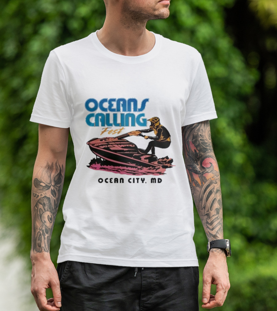 Oceans Calling Fest Ocean City MD Jetski T-Shirt
