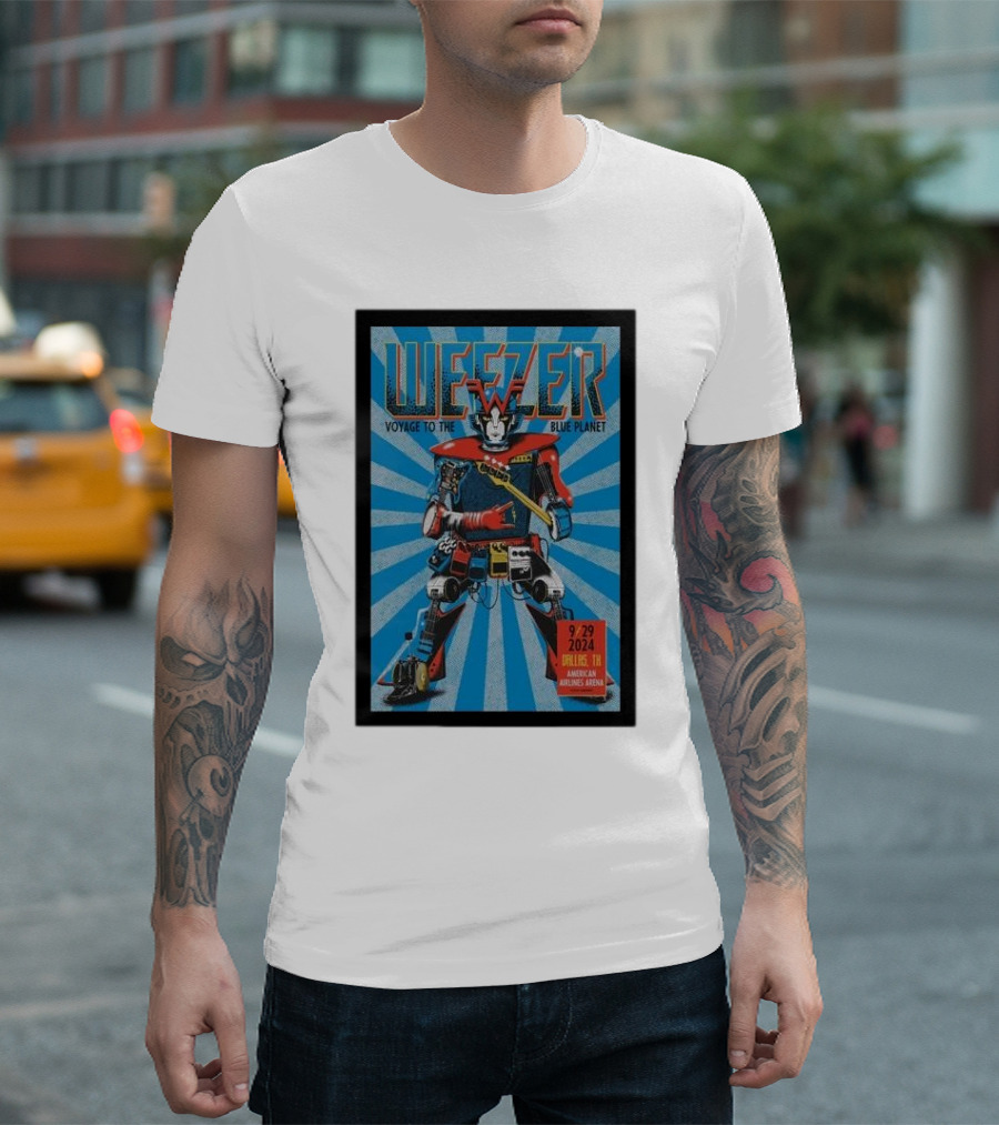 Weezer Voyage to the Blue Planet Dallas TX September 29 2024 American Airlines Center T-Shirt