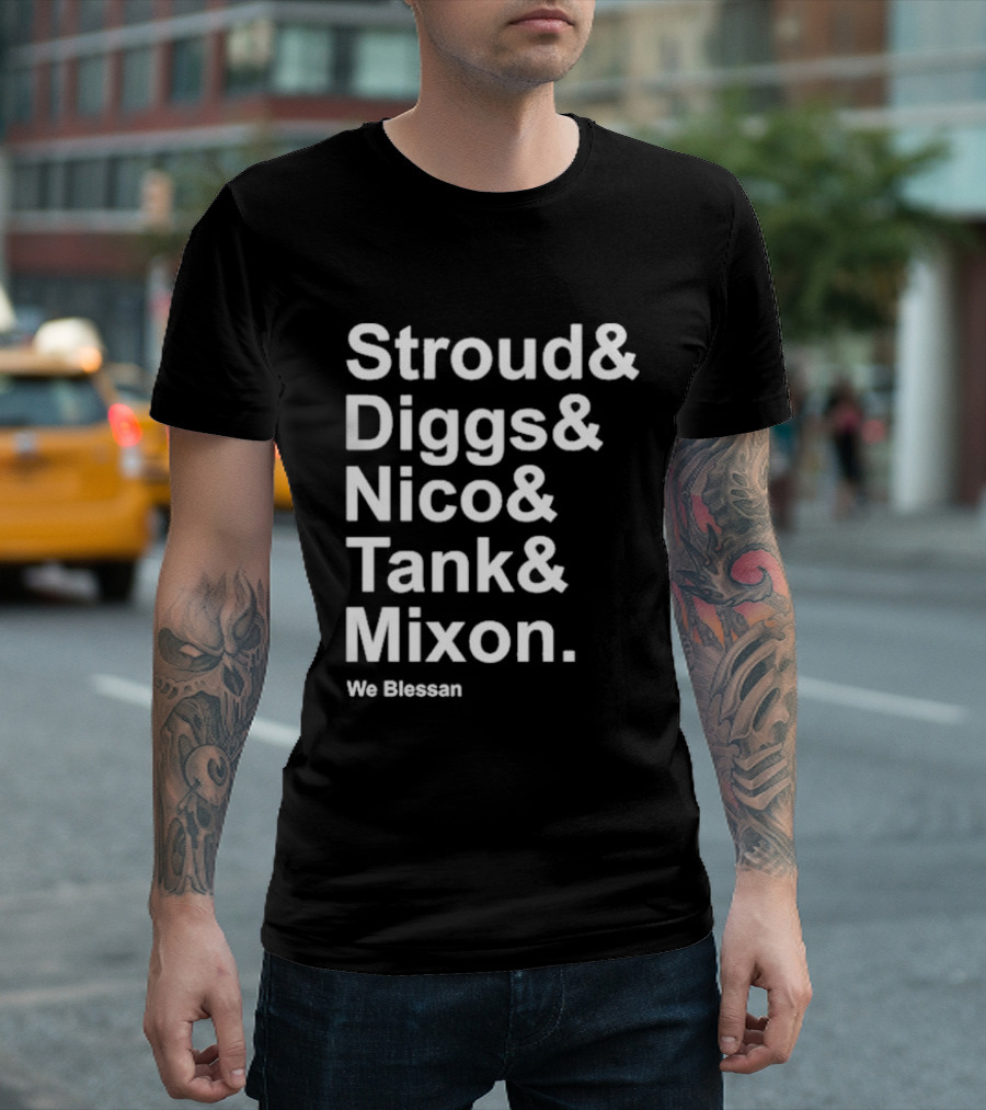Houston Stressans Stroud Diggs Nico Tank Mixon We Blessan Football Names T-Shirt
