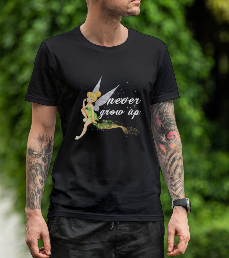 Tinkerbell Never Grow Up Fantasy Fairy Magic T-Shirt