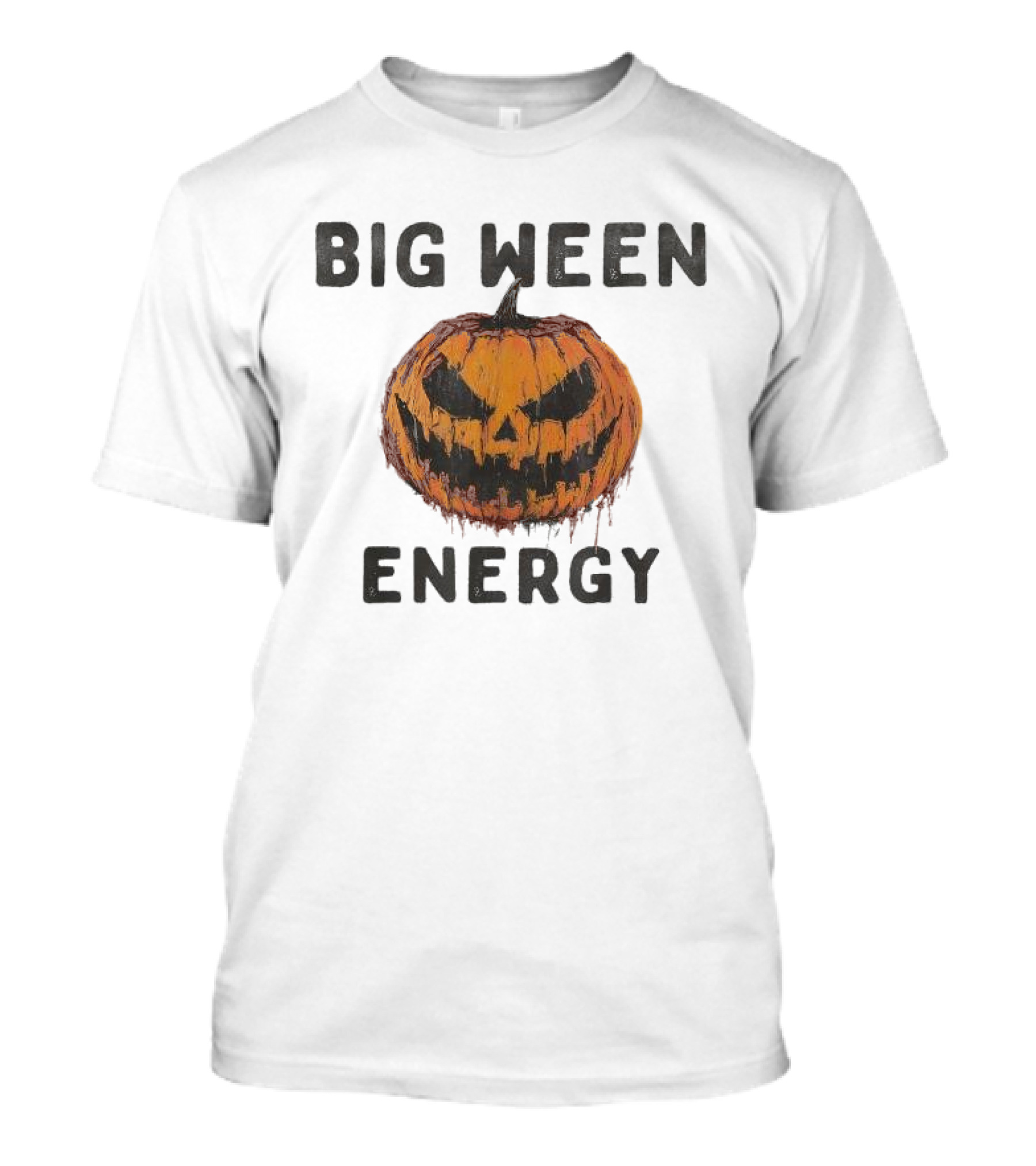 Big Ween Energy Halloween Pumpkin Head Spooky T-Shirt