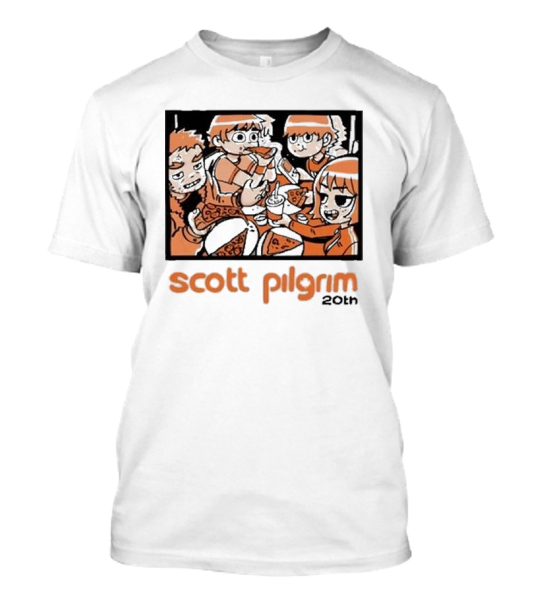 Scott Pilgrim 20th Anniversary Pizza Celebration Gathering T-Shirt