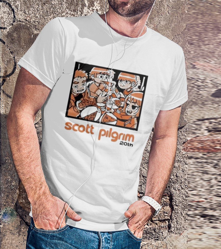 Scott Pilgrim 20th Anniversary Pizza Celebration Gathering T-Shirt