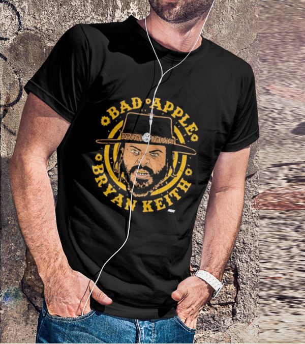 Bad Apple Bryan Keith Wild West Cowboy Face Hat T-Shirt