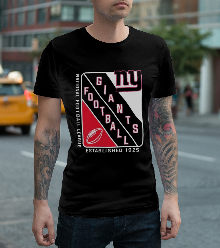 New York Giants National Football League Established 1925 Football Shield T-Shirt