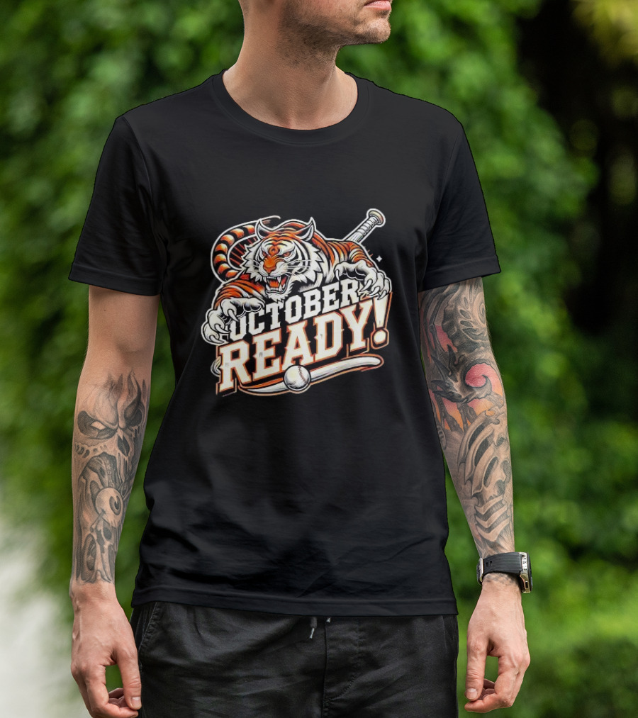 October Ready Fierce Baseball Tiger T-Shirt