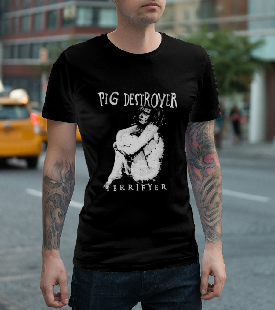 Pig Destroyer Terrifyer Ladies Cropped Dark Aesthetic T-Shirt