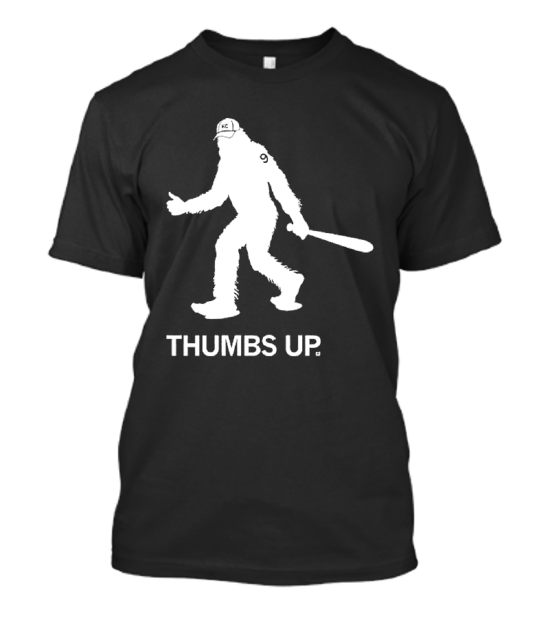 Raygunsite KC Bigfoot Thumbs Up With Baseball Bat T-Shirt