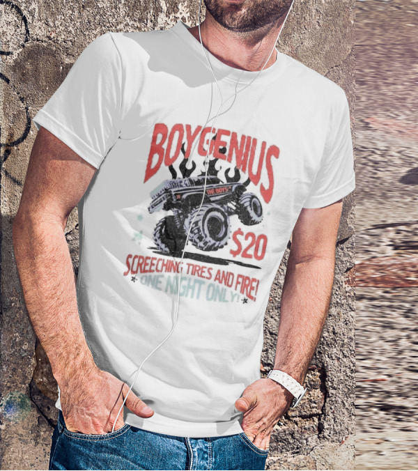 Boygenius $20 The Boys Screeching Tires And Fire One Night Only T-Shirt