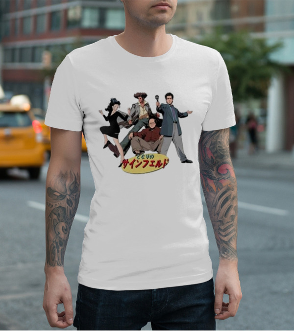 Japanese 90s Sitcom K Thor Jensen Seinfeld Anime Style Characters T-Shirt