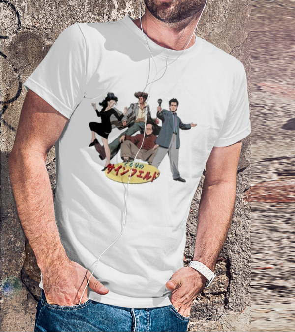 Japanese 90s Sitcom K Thor Jensen Seinfeld Anime Style Characters T-Shirt