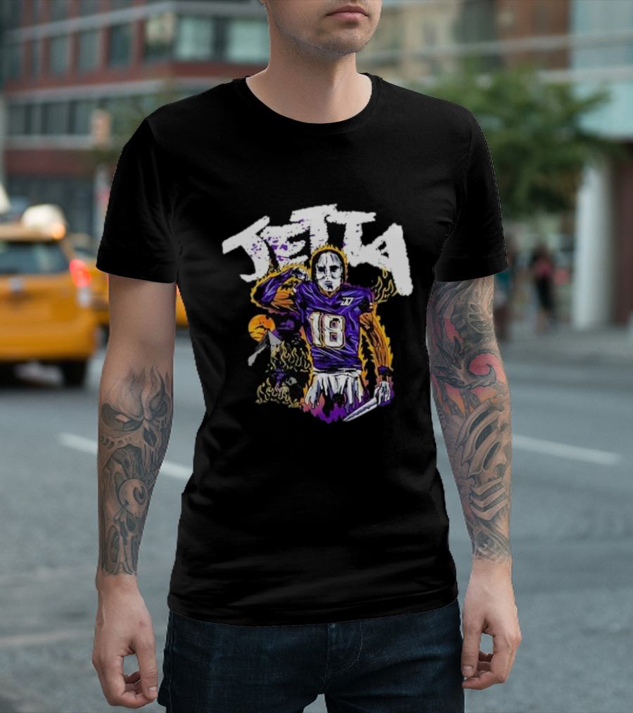 Jetta 18 Halloween Horror Football Player T-Shirt