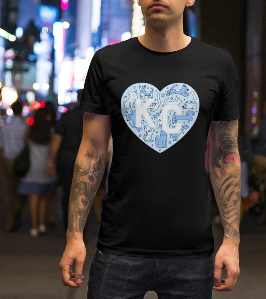 KC Pet Project Heart Cats Dogs Animal T-Shirt