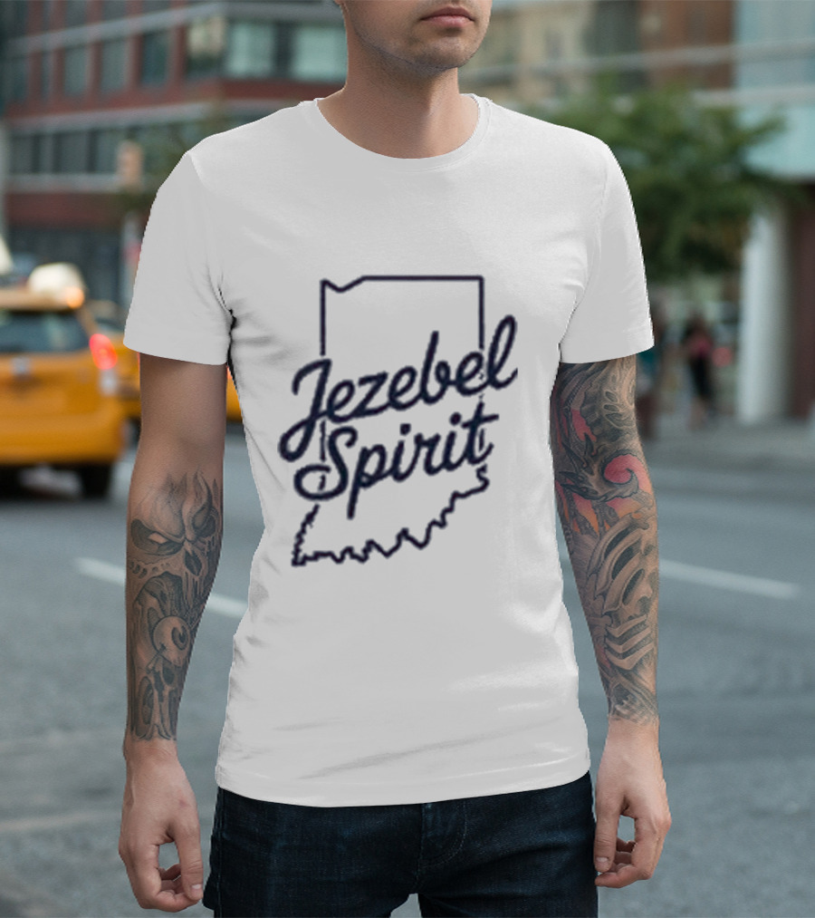 Corinne Straight Jezebel Spirit Indiana Outline T-Shirt
