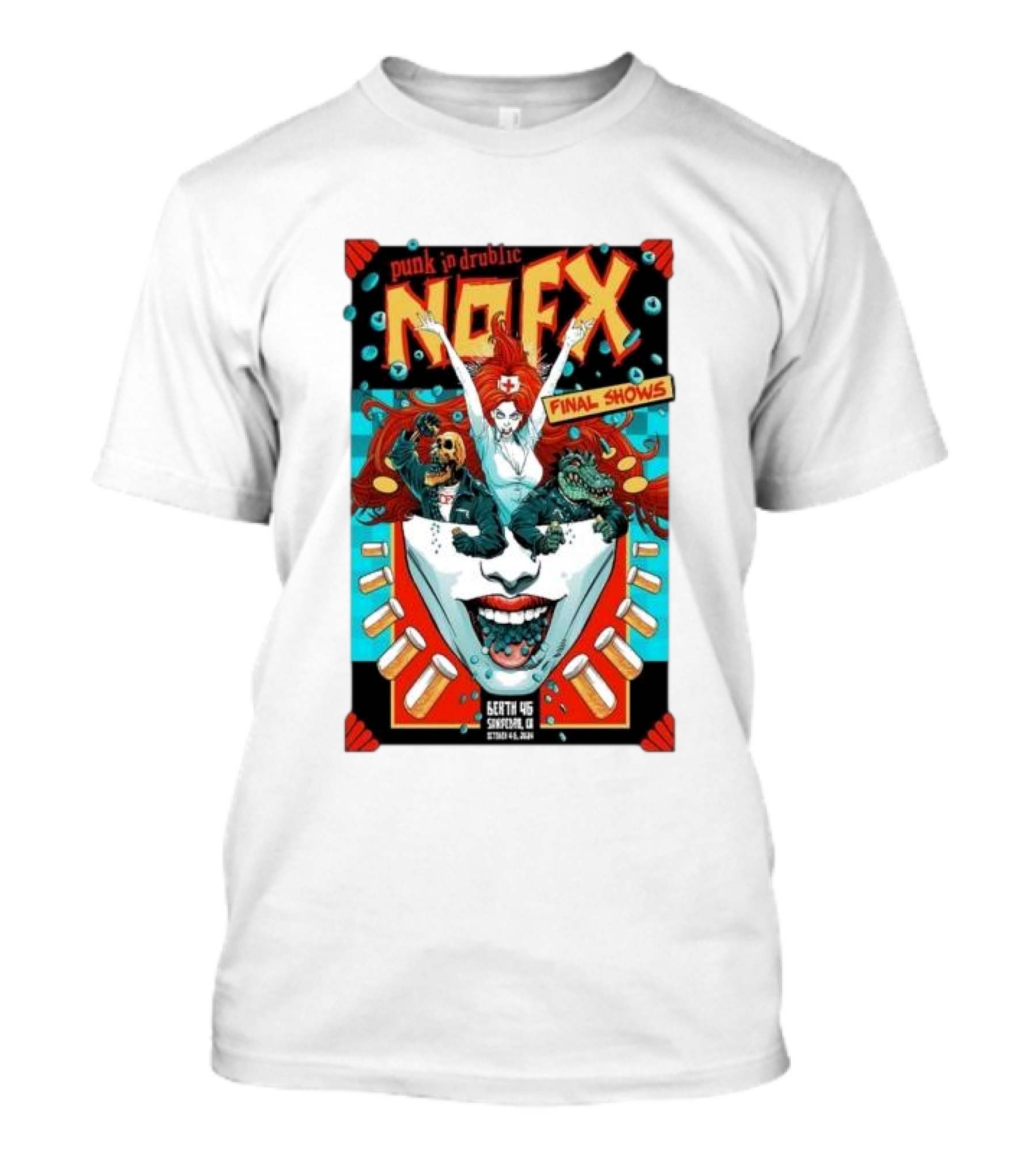 Punk In Drublic NOFX Final Shows October 4-6 2024 Los Angeles California Santa Clarita Central Park T-Shirt