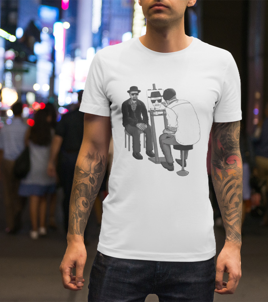 The One Who Draws Breaking Bad Walter White Sketching Himself T-Shirt