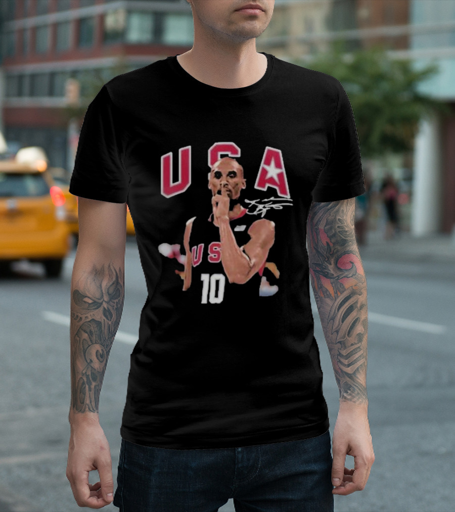 USA Basketball 10 Silence Gesture Athlete Signature T-Shirt