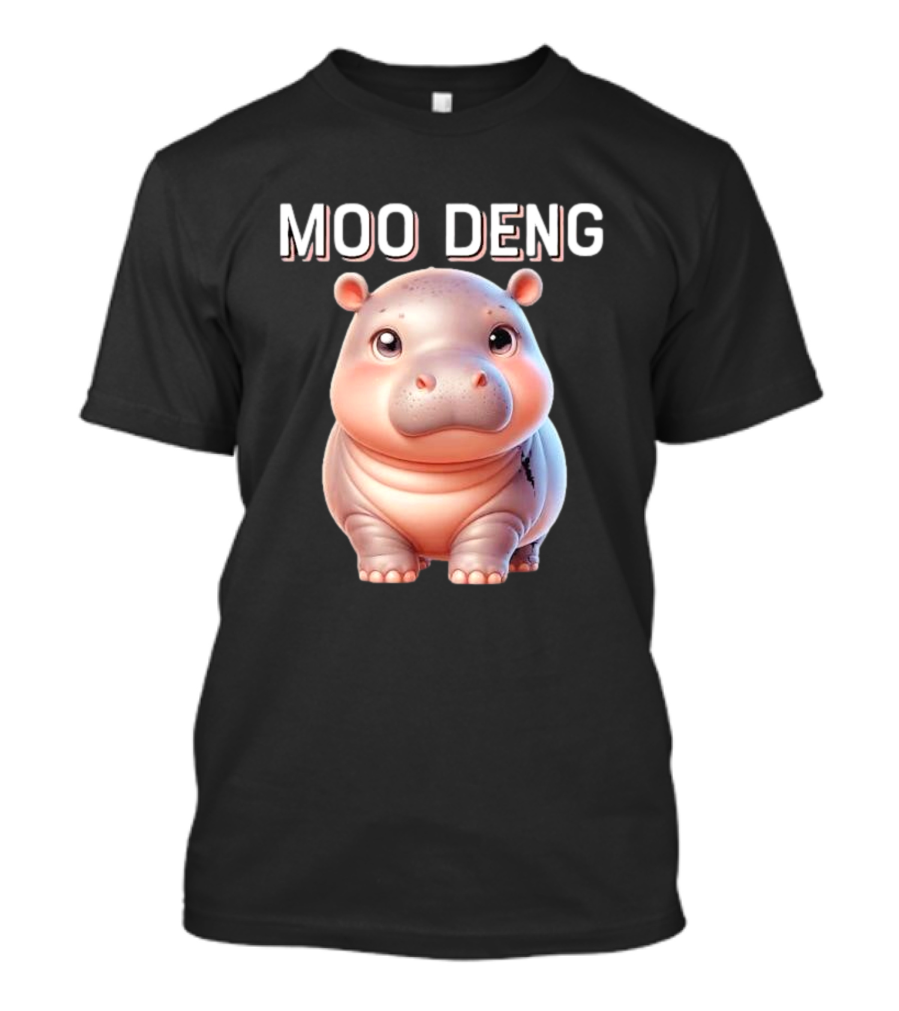 Moo Deng Cute Funny Baby Hippo Pygmy Hippopotamus T-Shirt