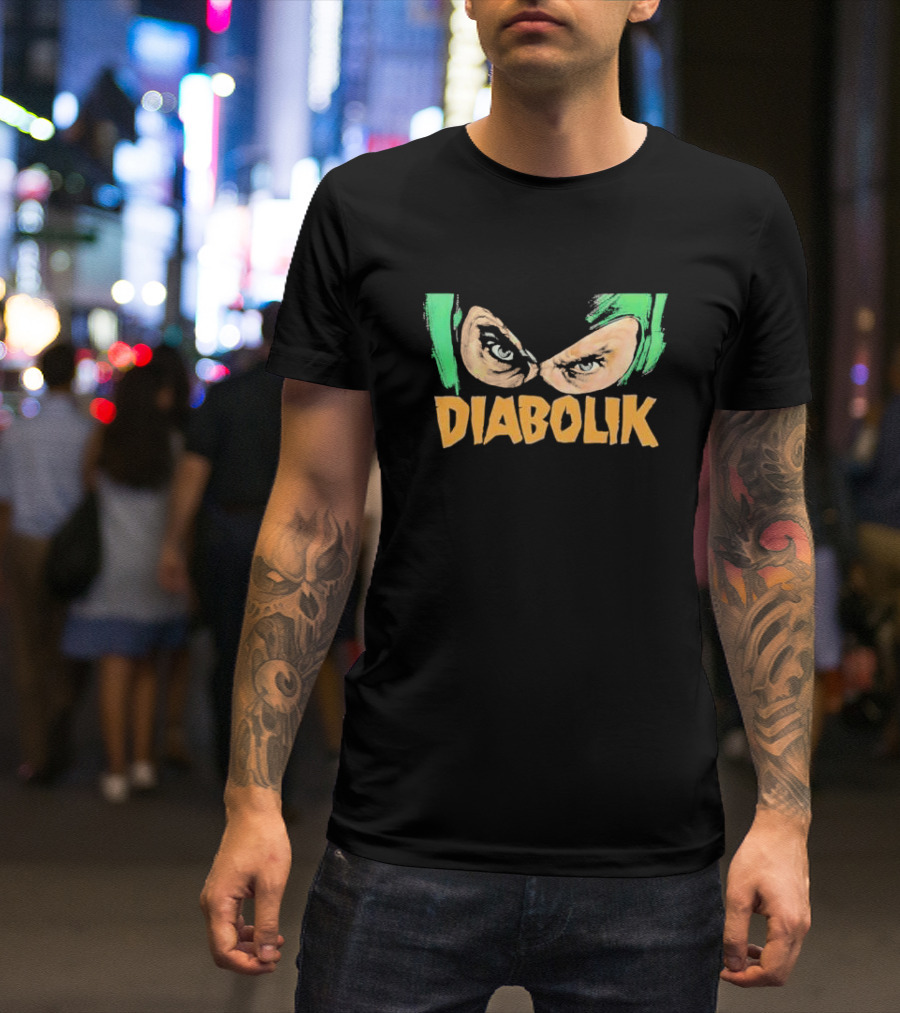 Diabolik 1968 Comic Style Eyes And Mask T-Shirt