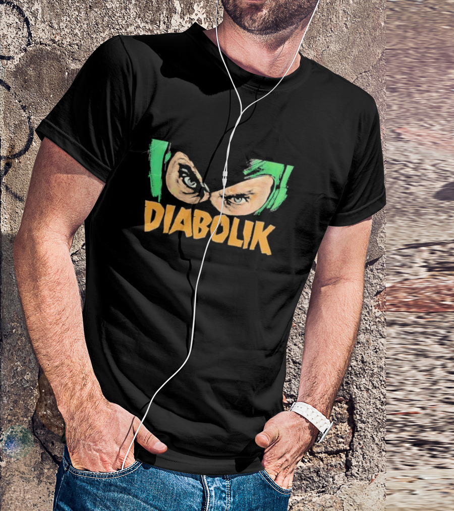 Diabolik 1968 Comic Style Eyes And Mask T-Shirt