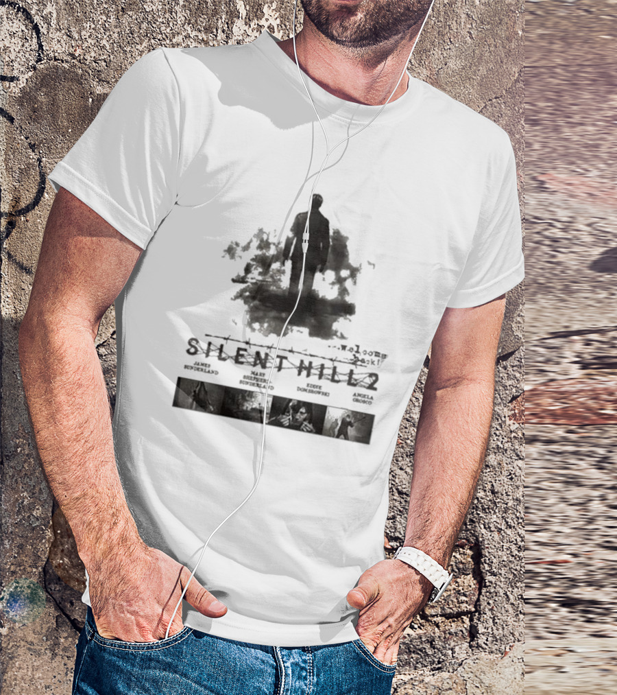 Silent Hill 2 Welcome To Silent Hill James Sunderland Maria Eddie Dombrowski Angela Orosco T-Shirt