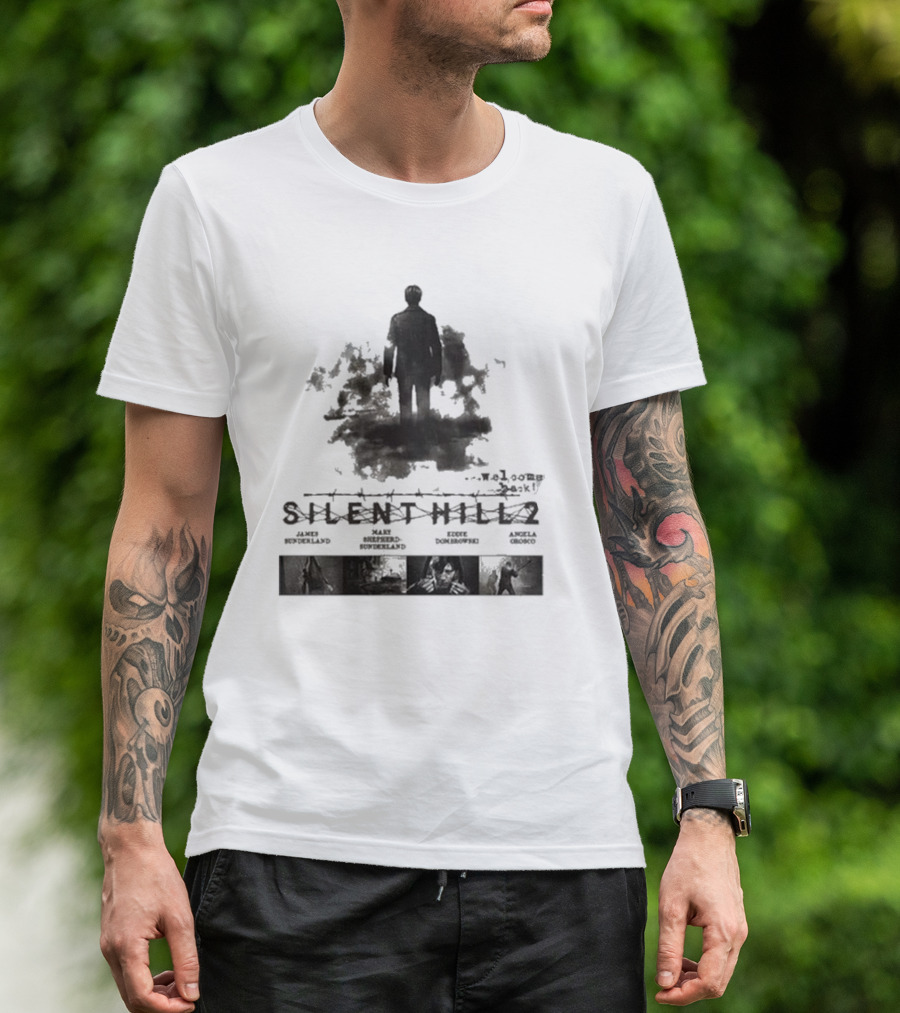 Silent Hill 2 Welcome To Silent Hill James Sunderland Maria Eddie Dombrowski Angela Orosco T-Shirt