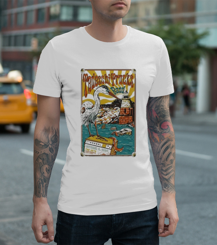 Tedeschi Trucks Band October 3 2024 Providence Lighthouse Heron Scene T-Shirt