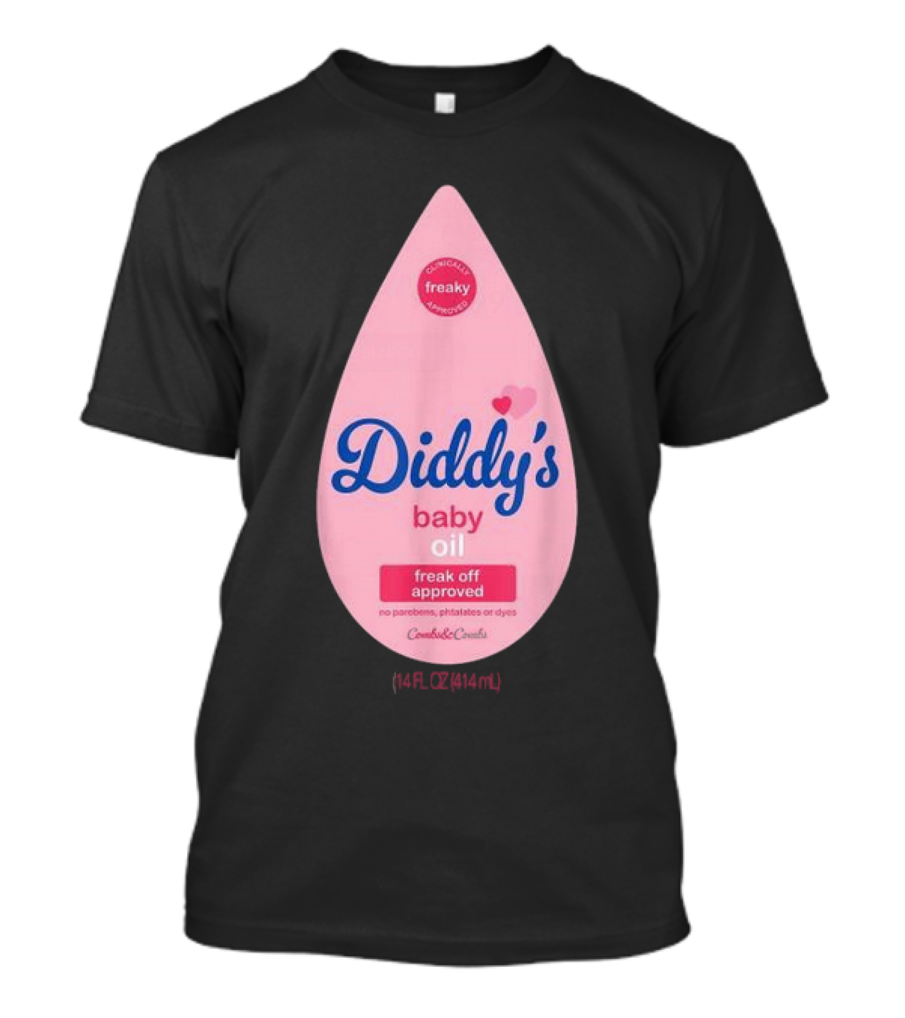 Diddy's Baby Oil Freaky Smooth Halloween Costume Bottle Label T-Shirt