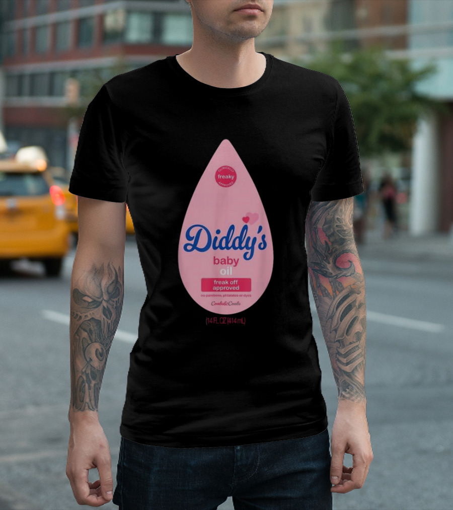 Diddy's Baby Oil Freaky Smooth Halloween Costume Bottle Label T-Shirt