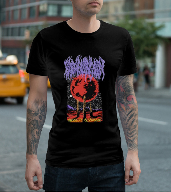 Blood Incantation Absolute Elsewhere All Life Is Temporary Moon And Cosmic Landscape T-Shirt