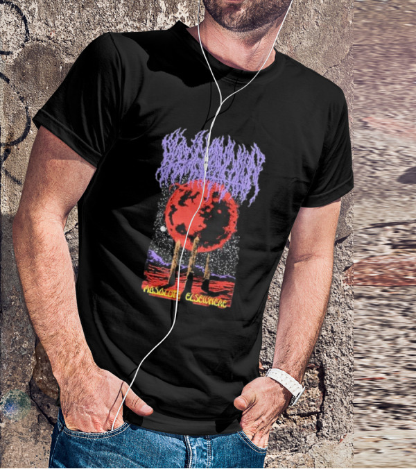 Blood Incantation Absolute Elsewhere All Life Is Temporary Moon And Cosmic Landscape T-Shirt